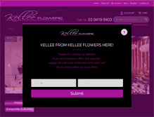 Tablet Screenshot of kelleeflowers.com.au